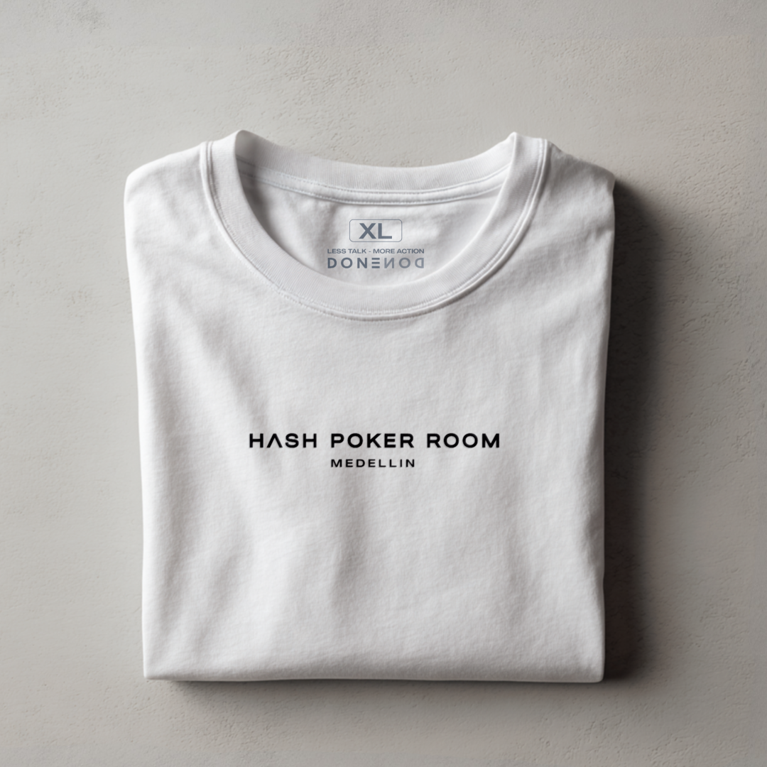 Camiseta Hash Poker Room - Blanca