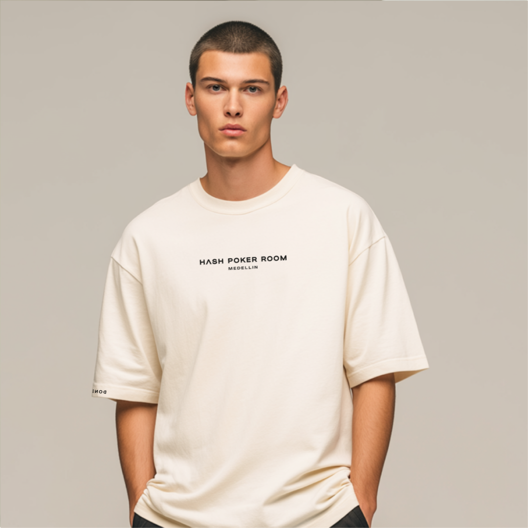 Camiseta Hash Poker Room - Marfil